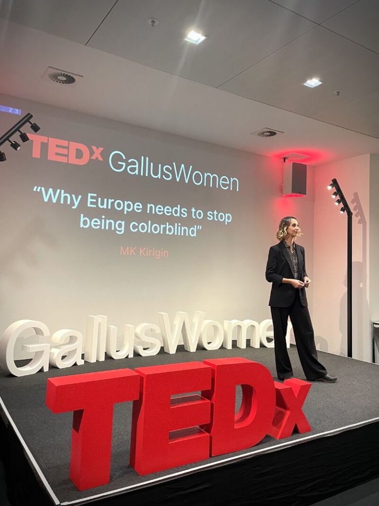 Global DEI expert MK Kirigin delivers her TEDx Talk “Why Europe needs to stop being colorblind”