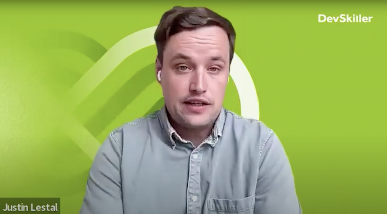 Justin Lestal, Marketing Director at DevSkiller, hosts the webinar “The Recent Evolution of Tech Talent Hiring”