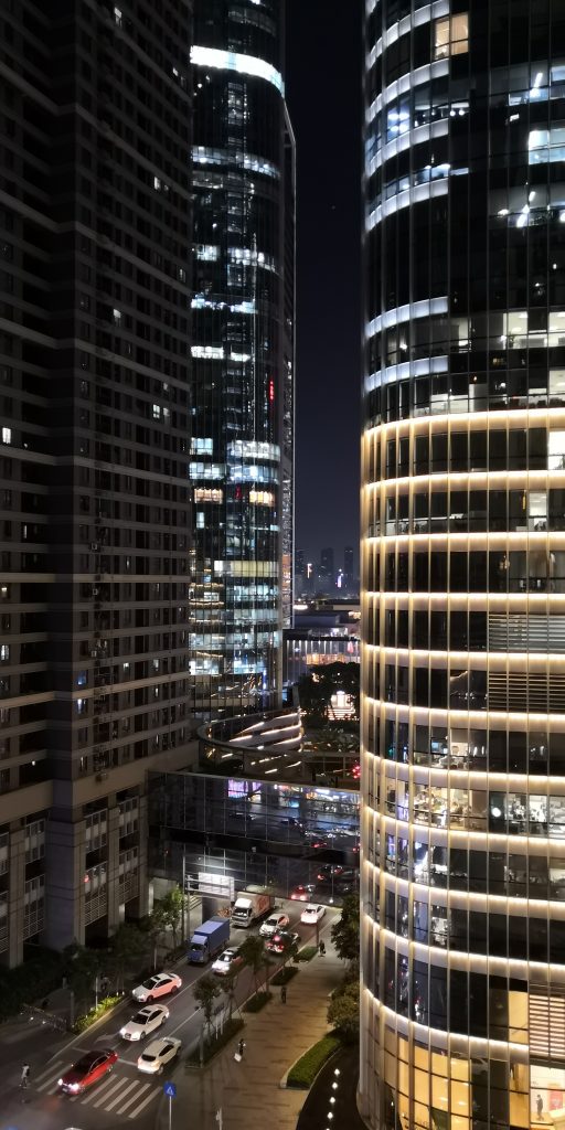 Shenzhen buildings by night