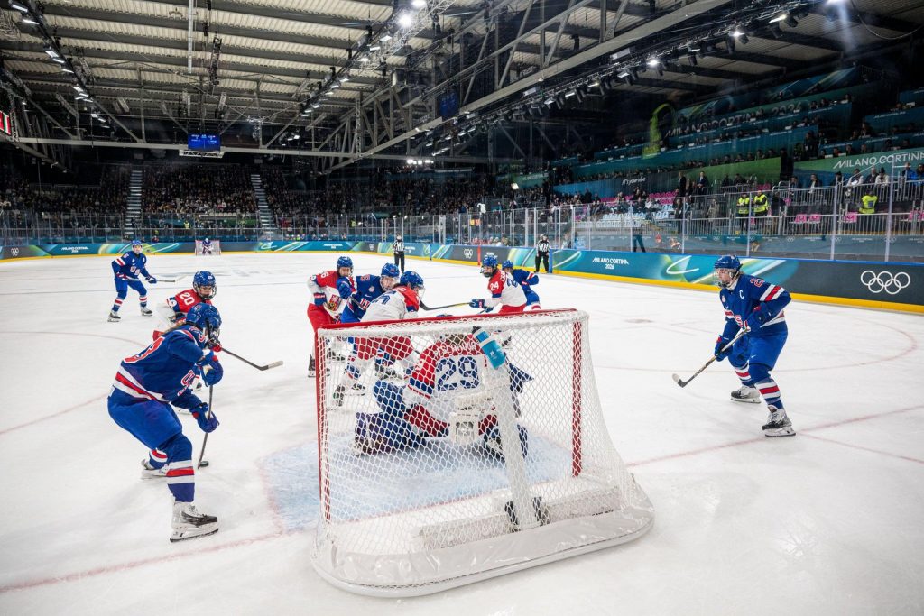 Klára Peslarová (Czech Republic) during the Winter Olympic Games, Milano Cortina 2026, at the Milano Rho Ice Hockey Arena