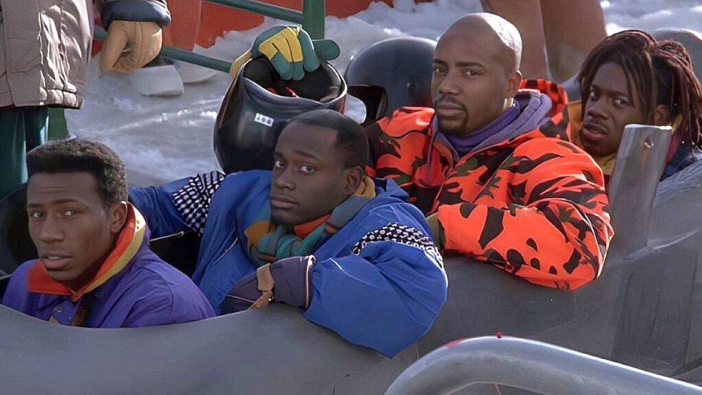 Scene from the 1993 comedy Cool Runnings; the movie offers tech teams key lessons about team work