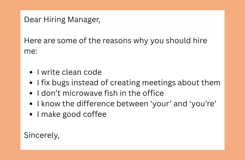 a funny cover letter