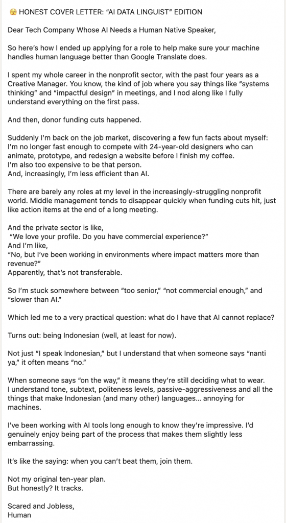 a funny cover letter