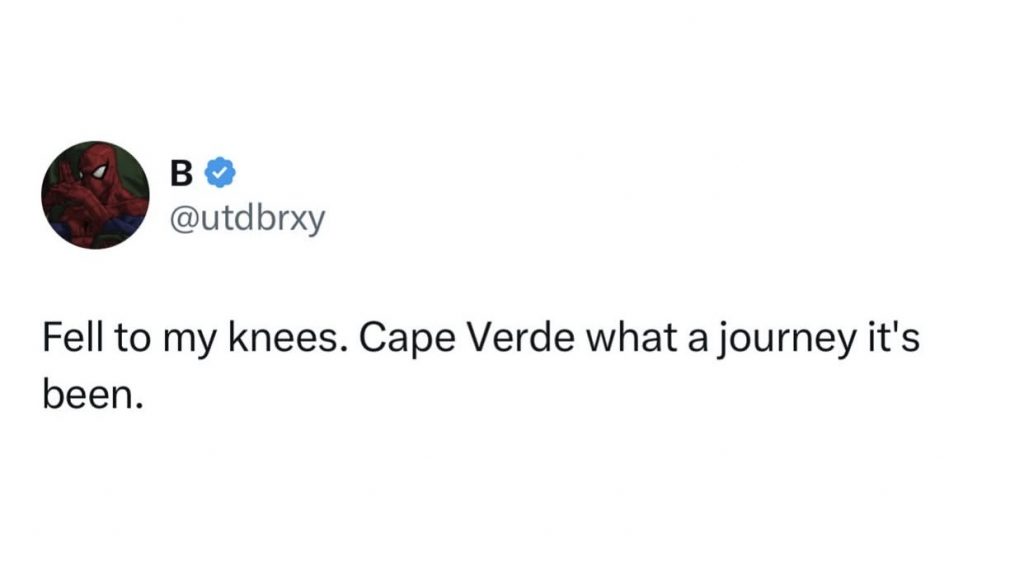 tweet about Cape Verde during the FIFA World Cup 2026